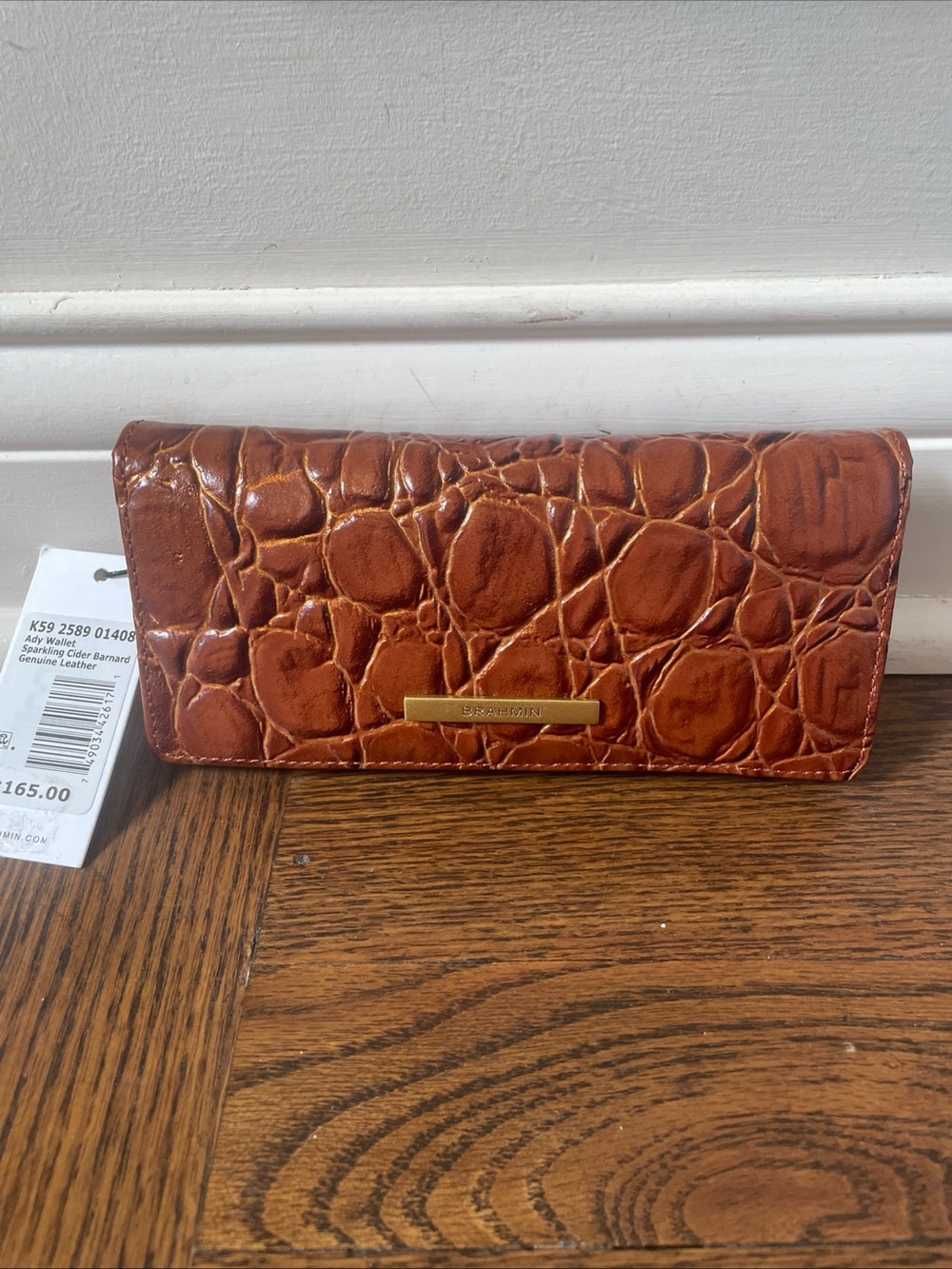NWT BRAHMIN Ady wallet, Sparkling Cider Barnard, genuine leather, $165